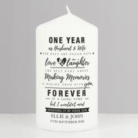 Personalised Anniversary Pillar Candle Extra Image 3 Preview